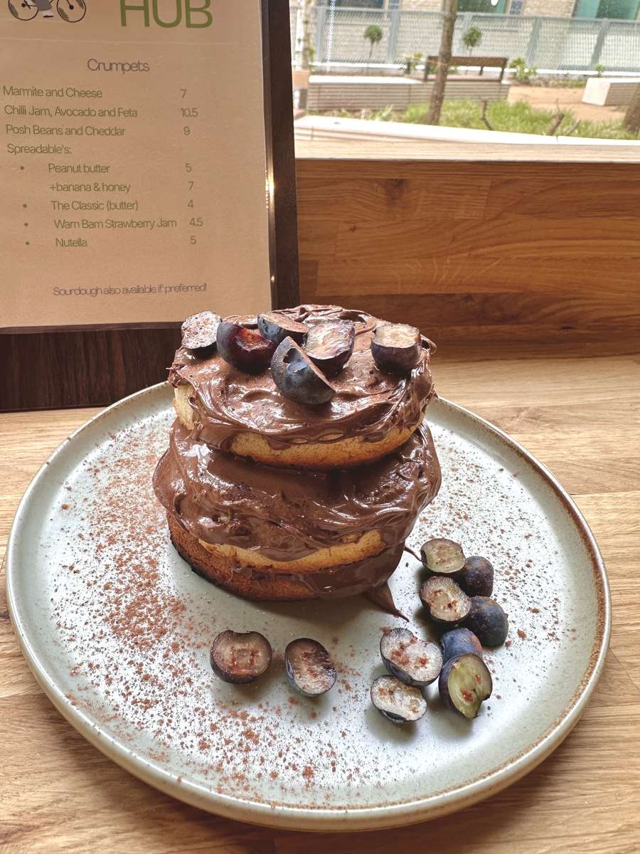 Fresh food served at The Hub cafe at PowerWatts